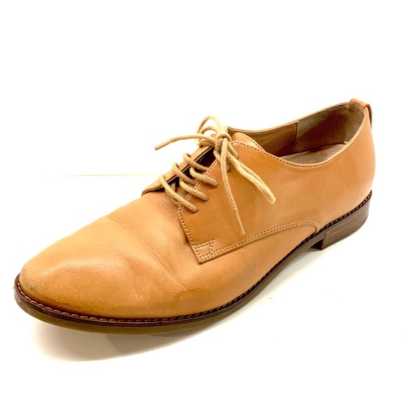 Vionic Weslyn Tan Leather Oxfords Lace-Up Dress Shoes Brown 1” Heel Size 9 - Picture 3 of 15